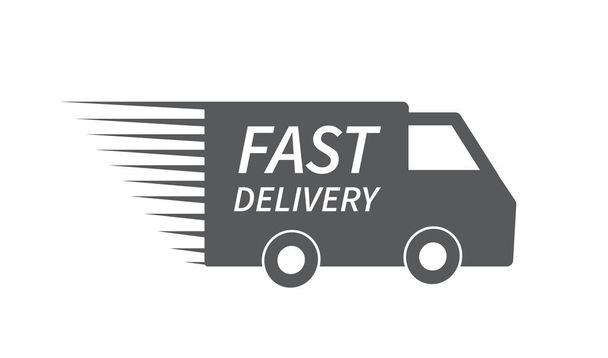 Icono de camión de entrega rápida. Envío rápido. Diseño para sitios web y aplicaciones móviles. Ilustración vectorial. - Vector, Imagen