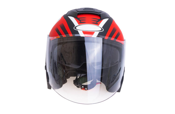 motorcycle helmet isolated on white background - Photo, Image