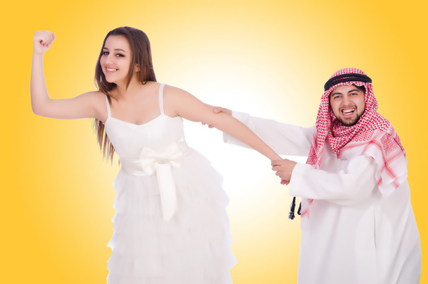 Arab man with his wife - Photo, Image