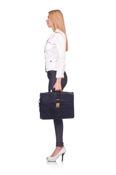 Businesswoman isolated on the white background - Foto, Imagen