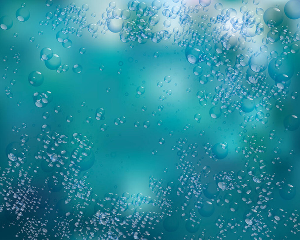 Illustration background of underwater bubbles - Διάνυσμα, εικόνα