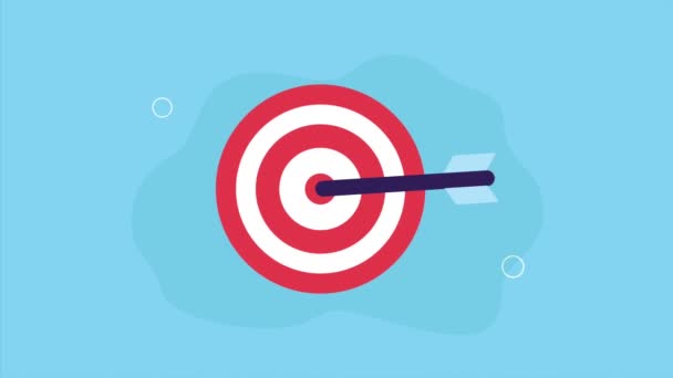 success target with arrows animation , 4k video animated - Footage, Video