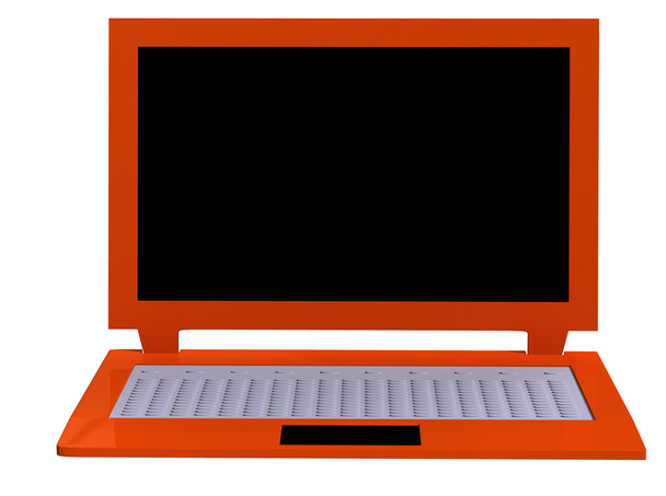 llaptop a fehér baground, irodai berendezések nélkül - Fotó, kép