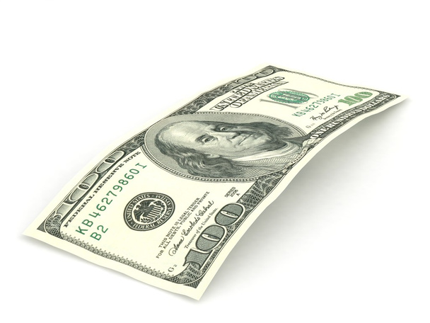 Закрыть банкноту на 100 долларов на белом фоне
 - Фото, изображение