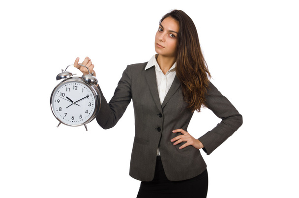 Femme d'affaires avec horloge
 - Photo, image