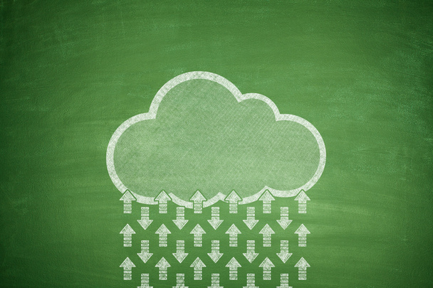 Cloud computing concept on Blackboard - Фото, изображение