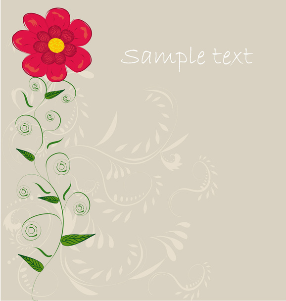 Gift card. Floral design background - Vektor, obrázek