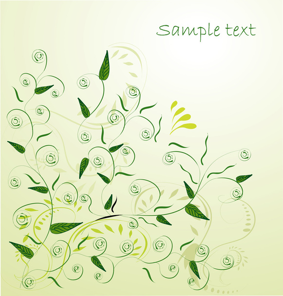 Abstract green floral background. - Vetor, Imagem