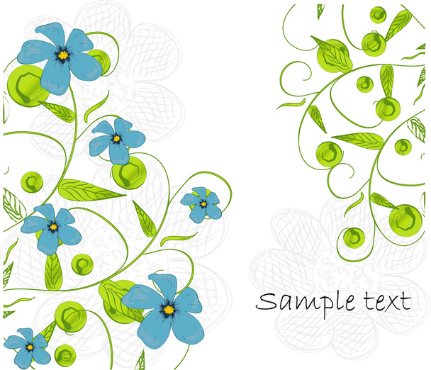 colored floral background - Vector, afbeelding