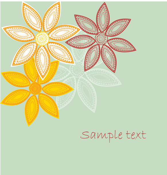 colored floral background - Vector, Imagen