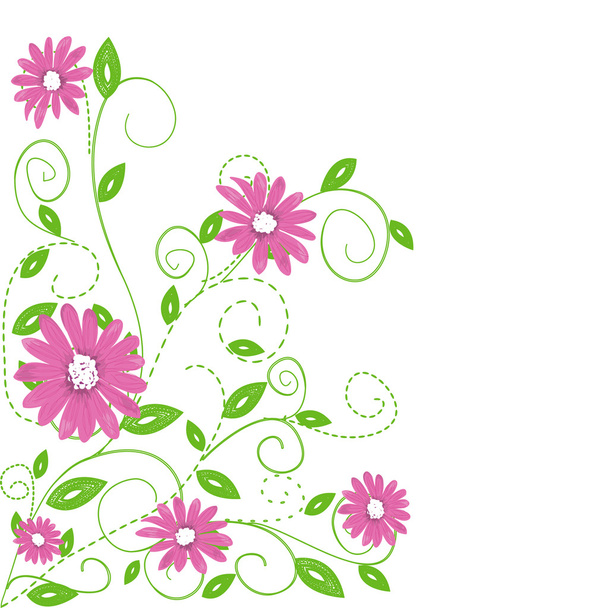 colored floral background - Vector, Image