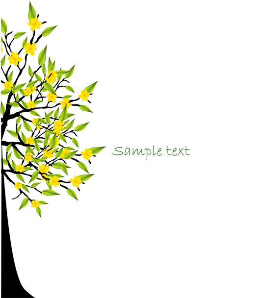 abstract detailed eco tree vector illustration - Vetor, Imagem