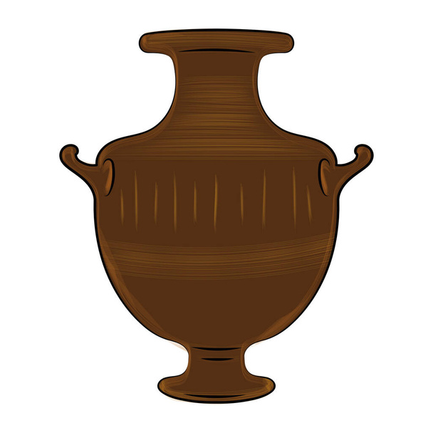 Isolated sketch of an ancient greek vase Vector illustration - Wektor, obraz