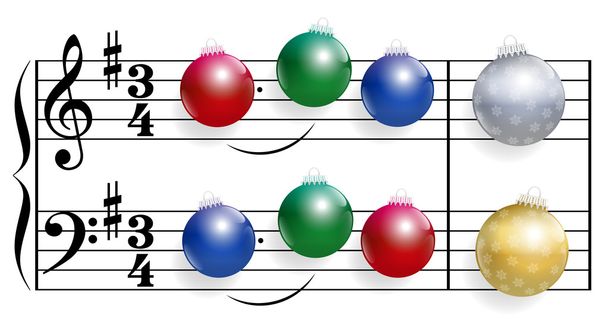 Song kerstballen - Vector, afbeelding