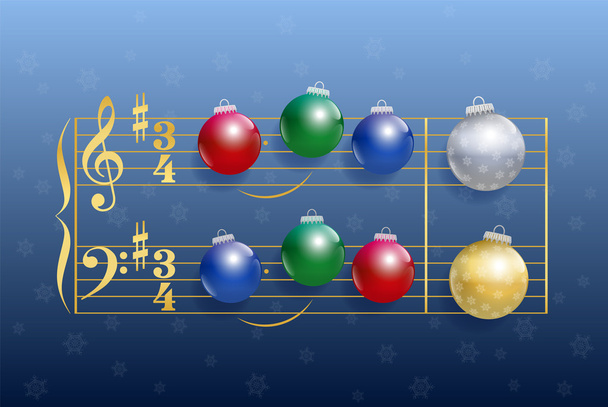 Christmas Carol Balls - Vector, Image