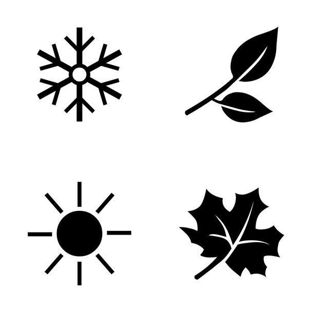 Serie di icone delle stagioni
. - Vettoriali, immagini