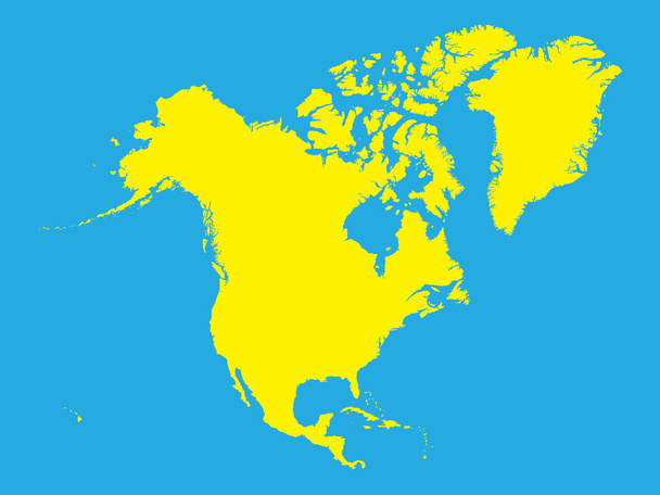 北アメリカの大陸の形状 - 写真・画像
