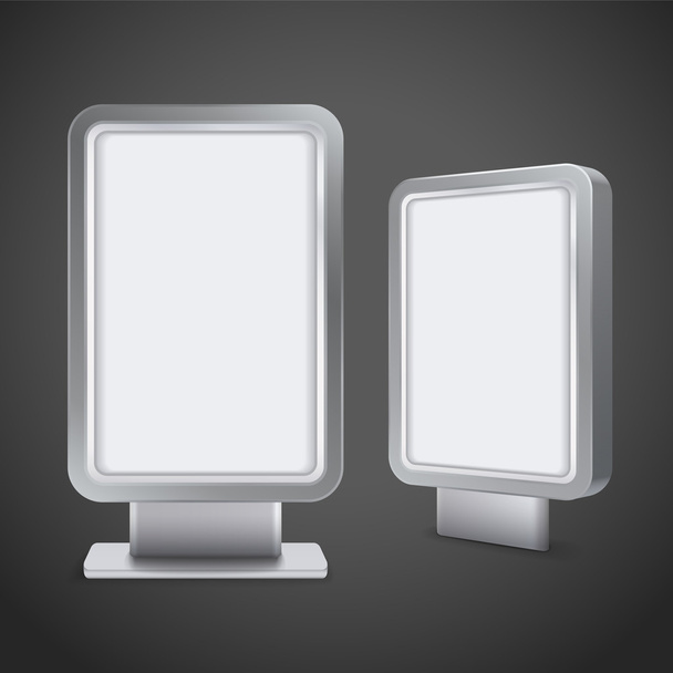 3d vertical blank light box template - Vector, Image