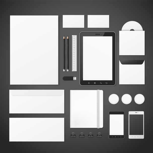 blank corporate identity stationery set - Vektori, kuva