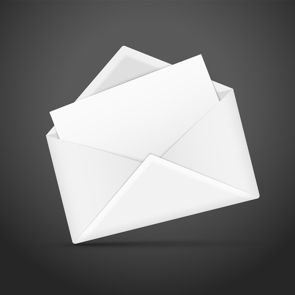 blank envelope and letter template - Vetor, Imagem