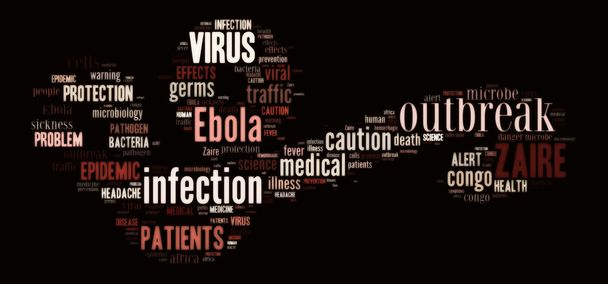 Ebola-viruksen piktogrammi mustalla pohjalla
 - Valokuva, kuva