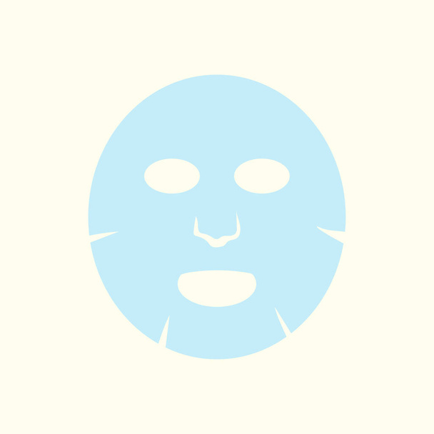 Cuidado de la piel máscara facial, cuidado del spa. Cosmetología, medicina y salud. Ilustración vectorial en estilo plano - Vector, Imagen