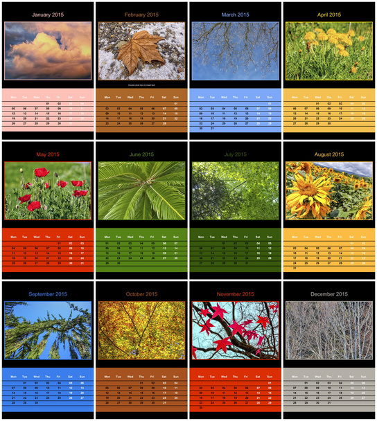 Calendario de la naturaleza para 2015
 - Foto, imagen
