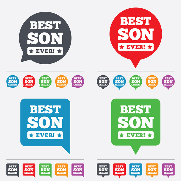 Best son ever sign icon. Award symbol. - Vector, afbeelding