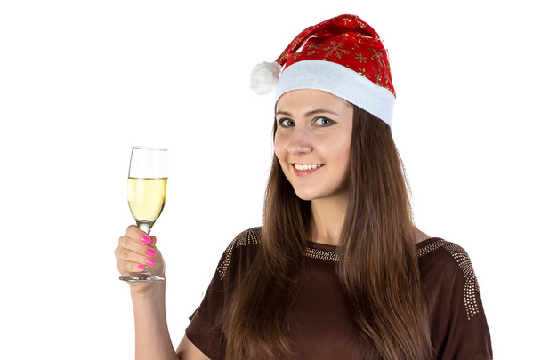 Фото жінки зі скляним шампанським
 - Фото, зображення