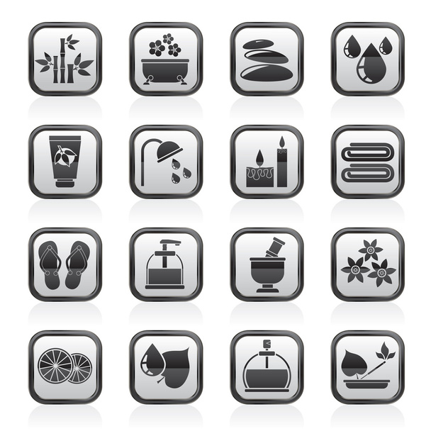 Spa and relax objects icons - Vettoriali, immagini