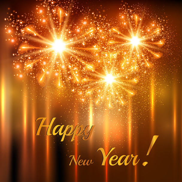 Happy New Year celebration background, easy editable - Vector, Image