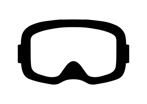 Ski-brillen met zwart-wit en zwarte ruimte. - Foto, afbeelding