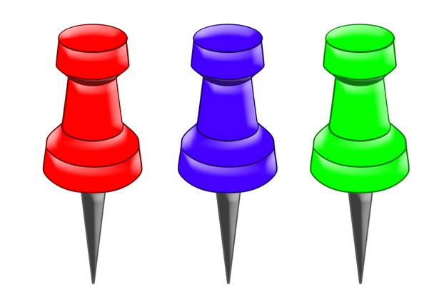 Set of push pins - Photo, Image