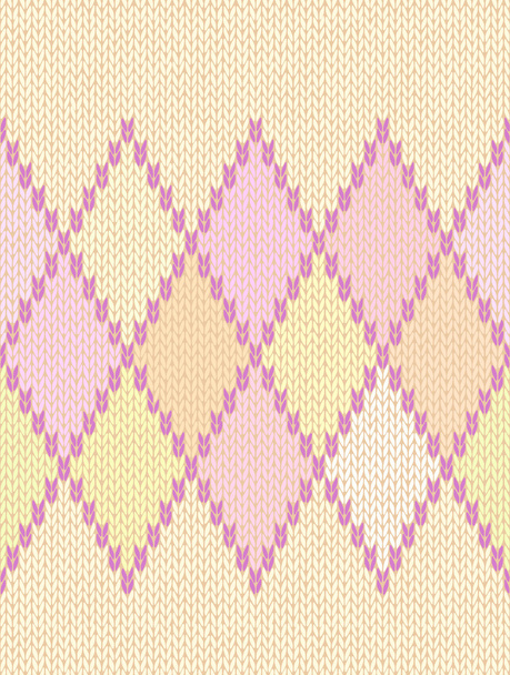 Seamless Ethnic Geometric Knitted Pattern - Vetor, Imagem