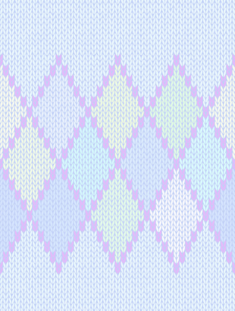Seamless Ethnic Geometric Knitted Pattern - Vector, Imagen