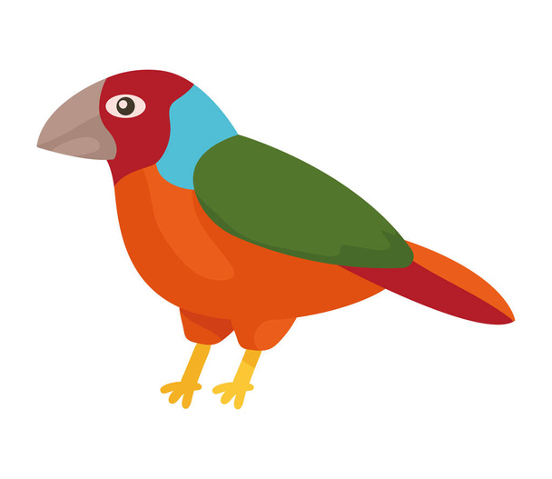 bunting bird animal spice icon - Vector, Imagen