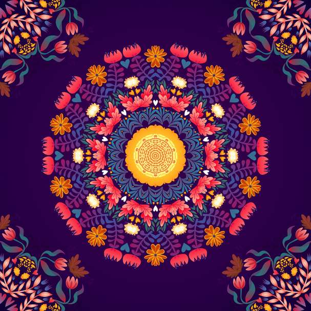 Flowers seamless pattern - Vektor, Bild