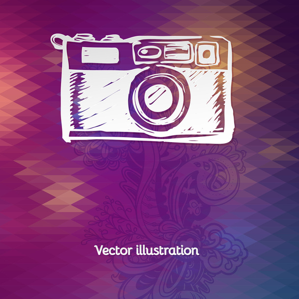 cámara de fotos retro - Vector, imagen