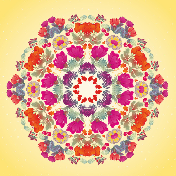 Round oriental pattern - Vetor, Imagem