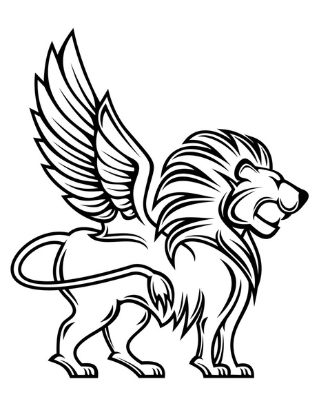 Heraldikai oroszlán - Vektor, kép