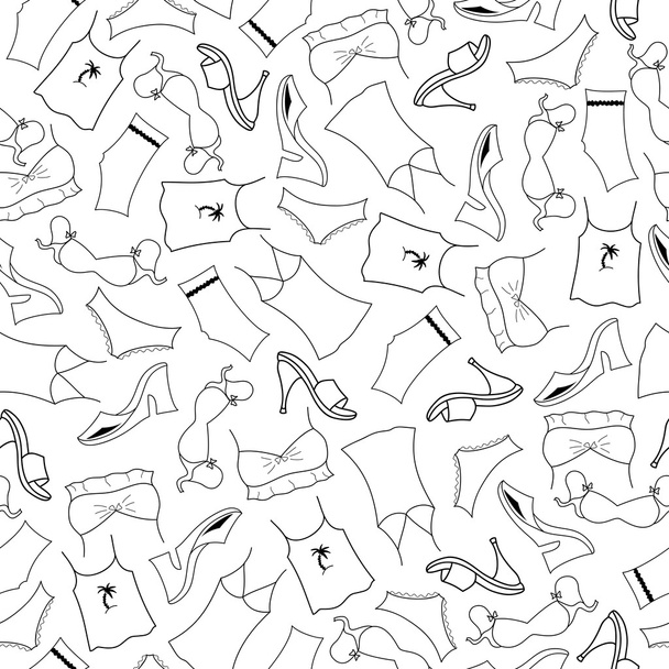 Seamless pattern of women clothes - ベクター画像