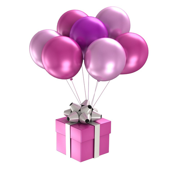 3d purple ballons - Zdjęcie, obraz