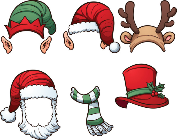 Sombreros de Navidad
 - Vector, imagen