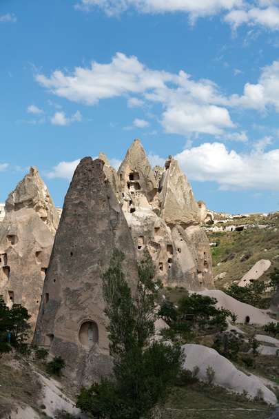 άποψη του κάστρου Uchisar στην Καππαδοκία, Τουρκία - Φωτογραφία, εικόνα