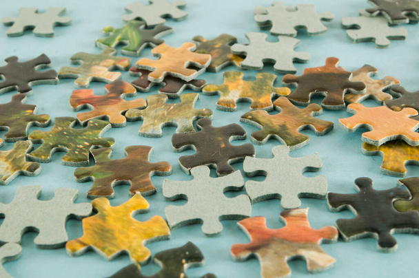 Photo picture of Jigsaw puzzle Background or texture - Fotografie, Obrázek