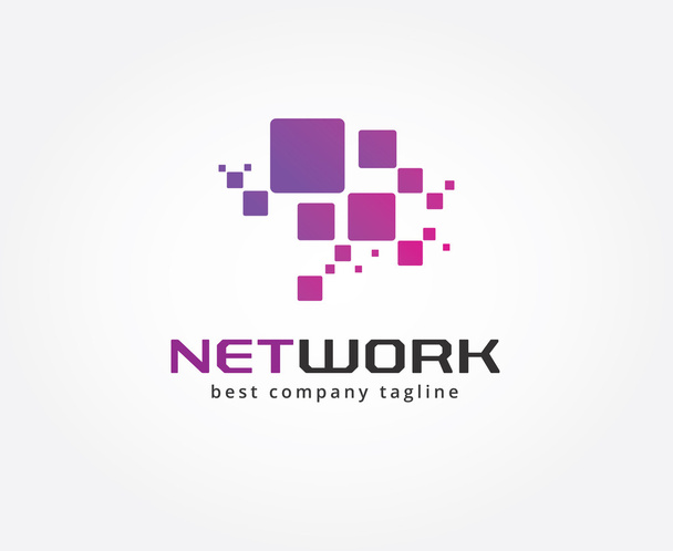 Concetto di icona del logo vettoriale della rete astratta. Modello di logotipo per branding e design
 - Vettoriali, immagini