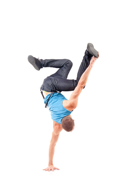 Young break dancer showing his skills - Photo, Image