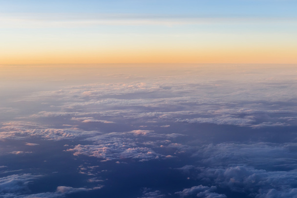Aerial Shot of Sky Background with Clouds - Fotó, kép