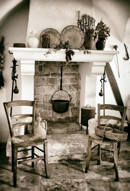 Stary kominek używane do gotowania - Zdjęcie, obraz