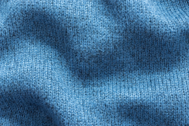Doku arka plan mavi polyester kumaş kazak - Fotoğraf, Görsel